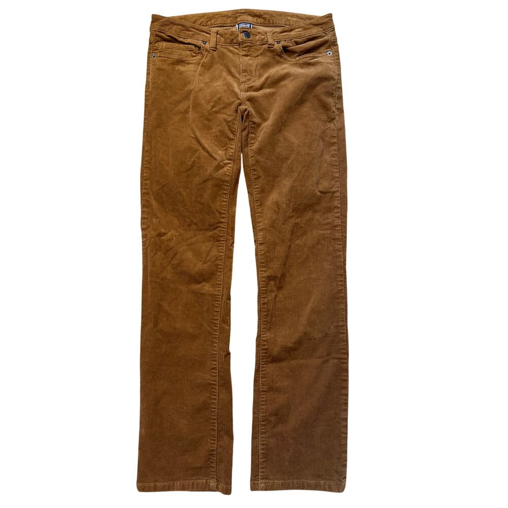 Patagonia Womens Organic Cotton Corduroy Pants Brown Size 28 Low-rise Straight